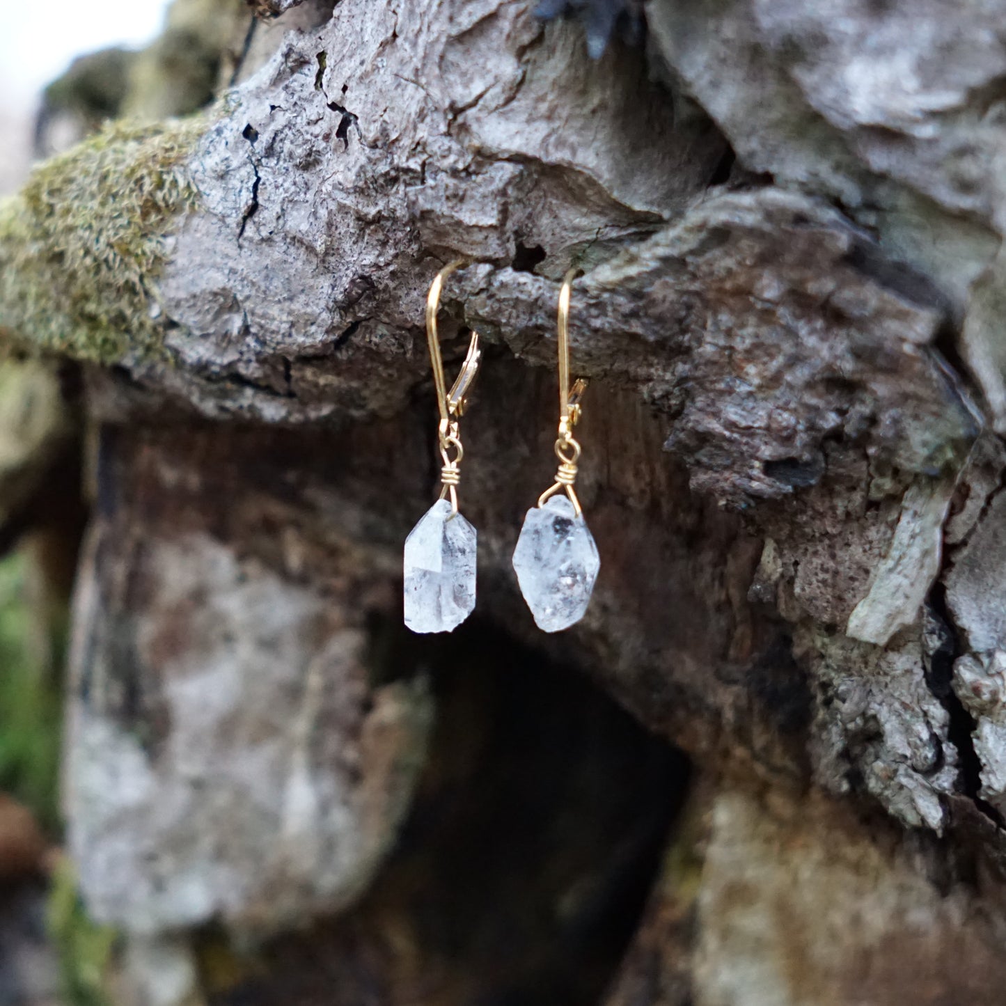 Herkimer diamant ørepynt